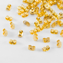 Zaślepki do Szpilek Żelazo 6x4x3mm Otwór 0.5mm Kolor: Złoty 100szt (5WB5750)