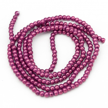 Perła Szkło Błyszczące, 4mm 216szt/86cm/sznur (5WB5883)