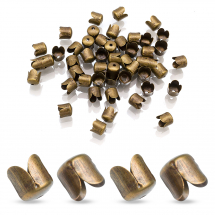 Конус Шапочки для Бусин, Залізні, Колір: Бронза, Розмір: 6.5х7мм, Отвір 1мм, (5WB5911)