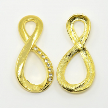 Zawieszka Łącznik Stop Metalu i Cyrkonie 36x17.5x5mm Kolor: Złoty 5szt (5WB6666)