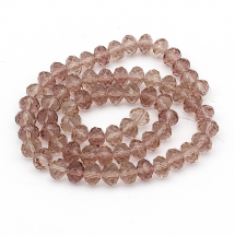 Koraliki Szklane Sztuczny Kryształ Fasetowany 8x6mm 72szt/42cm/sznur (5WB7020)