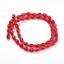 Koraliki Szklane Fasetowany 11x8mm 60szt/71cm/sznur (5WB7130)