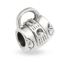 Шарми Євронамистини Металеві, Сумка, Колір: Античне Срібло, Розмір: 13.5х12х8мм, Отвір 4.5мм, (5WB7279)