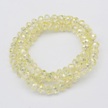 Koraliki Szklane Galwanizacja, Fasetowane 6x4mm 100szt/46cm/sznur (5WB7286)