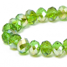 Koraliki Szklane Galwanizacja Fasetowane 6x4mm 100szt/46cm/sznur (5WB7633)