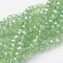 Koraliki Szklane Galwanizacja Fasetowane 6x4mm 100szt/46cm/sznur (5WB7634)