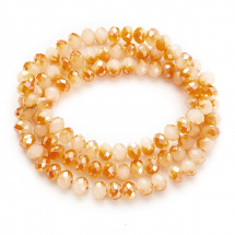 Koraliki Szklane Galwanizacja Fasetowane 6x4mm 100szt/40cm/sznur (5WB7698)