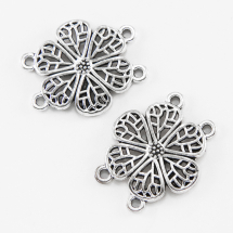 Zawieszka Łącznik Stop Metalu 24x29x2mm Otwór 2mm Kolor: Antyczne Srebro 10szt (5WB7715)