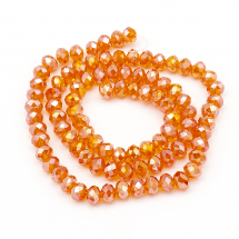 Koraliki Szklane Galwanizacja Fasetowane 6x4mm 100szt/46cm/sznur (5WB7741)