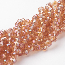 Koraliki Szklane Galwanizacja Fasetowane 8x5mm 70szt/42cm/sznur (5WB7764)