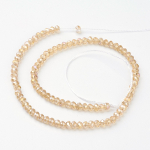 Koraliki Szklane Galwanizacja Fasetowane 6x4mm 100szt/46cm/sznur (5WB7859)