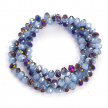 Koraliki Szklane Galwanizacja Fasetowane 6x4mm 100szt/40cm/sznur (5WB7929)