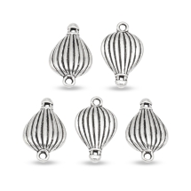 Zawieszka Stop Metalowy 21x13x4mm Otwór 1.5mm Kolor: Antyczne Srebro 5szt (3WB2158)