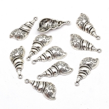 Zawieszka Stop Metalowy 29x14x5mm Otwór 2mm Kolor: Antyczne Srebro 10szt (3WB2488)