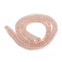 Koraliki Crackle Szkło Luźne. 4mm 190szt/76sm/nić (3WB2835)