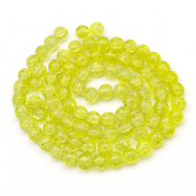 Koraliki Szklane Crackle 10mm 80szt/80cm/sznur (3WB2840)