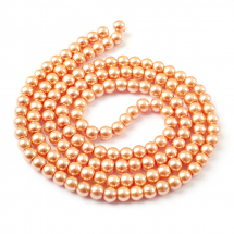 Perła Szkło Błyszczące 6mm 140szt/84cm/sznur (3WB3141)