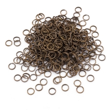 Колечка Подвійні, Залізні, Колір: Мідь, Розмір: 7х1.4мм, Внутрішній Діаметр 6.3мм, 50г / близько 380шт, (3WB3152)