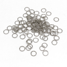 Kółeczka Ogniwka Pojedynczy, Żelazne, 7x0.7mm, Kolor: Platyna, okolo 480szt / 50g / opakowanie (Q6WB600)