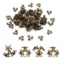 Nakładki na Koraliki Żelazo 13x4mm Kolor: Bronze 100szt/opakowanie (6WB690)