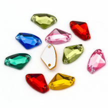 Dżety do Przyszycia Akryl 11x7x2.5mm Kolor: Mix Kolorów 10szt (3WB5688)