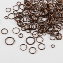 Kółeczka Ogniwka Pojedynczy Otwarte Żelazne Rozmiar Mieszany 4-10x0.7mm Kolor: Miedź 600szt/50g (3WB5755)