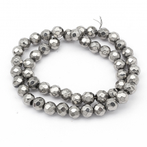 Koraliki Szklane Fasetowany, 6mm 50szt/33cm/sznur (3WB5862)