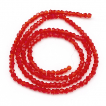 Koraliki Imitacja Austriackiego Kryształu, Szklany Bicone Fasetowany, Czerwony, 2x3mm, ok.135szt/38cm/nić (3WB5881)
