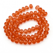 Koraliki Szklane Sztuczny Kryształ Fasetowany, 10x7mm 72szt/50cm/sznur (5WB3755)