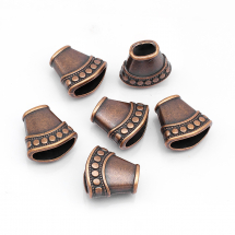 Конус Шапочки для Бусин, Металеві, Колір: Мідь, Розмір: 15.5х16х9мм, Отвір 4мм, (2WB10136)