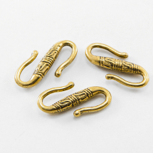 Zapięcie Hak Stop Metalu 22х11х4mm Kolor: Antyczny Złoto 5szt (2WB10158)