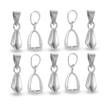 Тримачі Затискачі  для кулонів, Латунь, Платина, 20х7х6мм, Отвір 4х6мм, (2WB10169)