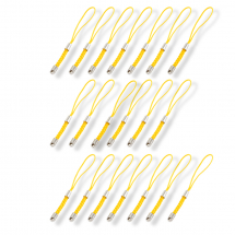 Шнур Нейлоновий з Петлею для Брєлков та Іграшок, Жовтий, 70~75х4мм, Отвір 2мм, (2WB12796)