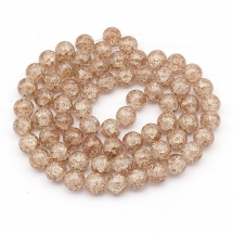 Koraliki Szklane Crackle, 12mm 67szt/80cm/sznur (2WB19075)