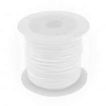 Sznurek Woskowany, Korea, Poliester, Kolor: Biały, 1mm, około 10m/szpula (2WB26610)