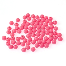 Koraliki Akrylowe, Neonowe, Okrągłe, Różowy, 8mm, 165szt/50g (2WB27437)