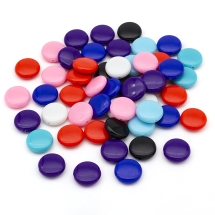 Koraliki Akrylowe, Płaskie Okrągłe, Mix, 14x5mm, 65szt/50g (2WB27481)