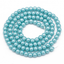 Perła Szkło Błyszczące, Eko-Farba 4mm 100szt/40cm/sznur (2WB27881)