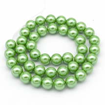 Perła Szkło Błyszczące Eko-Farba 10mm 40szt/40cm/sznur (2WB27895)