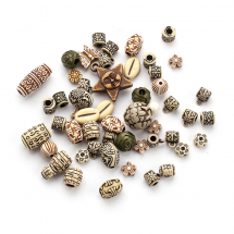 Koraliki Akrylowe, Mix Antyczny Styl, Mix, 9-25x7-31x6-15mm, 27szt/25g (2WB28171)