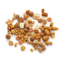 Koraliki Akrylowe Styl Antyczny, Mix, 9-30x7-20x2-15mm, 60szt/25g, (2WB28172)