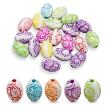 Koraliki Akrylowe, Craft Style, Owalny, Mix,16x10mm, 25szt/25g (2WB28651)