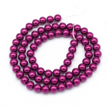 Perła Szkło Błyszczące Eko-Farba 6mm 72szt/43cm/sznur (2WB29340)