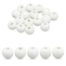 Koraliki Porcelanowe, Perłowe, Handmade, Okrągłe, Biały, 6mm, 20szt (2WB29332)