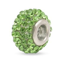 Koraliki Modułowe Charms Żywica i Cyrkonie Klasa A, Peridot 15х10mm, 1szt (2WB29554)