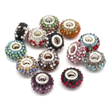 Koraliki Modułowe Charms Żywica i Cyrkonie, Wielokolorowy 15х9mm, 2szt (2WB28937)