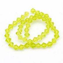 Koraliki Szklane Fasetowany, 6mm 52szt/32cm/sznur (2WB29266)