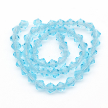 Koraliki Szklane Fasetowany, 6mm 55szt/35cm/sznur (2WB29270)