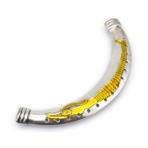 Koraliki Stop Metalowy i Emalia 120x13-17x3mm Kolor: Antyczne Srebro 1szt. (2WB29382)