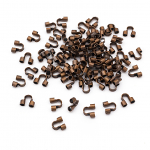 Zaciski Ochronne do Linki Mosiądz 5x6x2mm Kolor: Miedź około 80szt/5g (2WB29437)